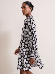 Phase Eight Black Selika Floral Dress - Image 5 of 7