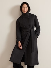 Phase Eight Grey Paloma Funnel Neck Coat - Image 1 of 7