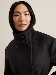 Phase Eight Grey Paloma Funnel Neck Coat - Image 5 of 7