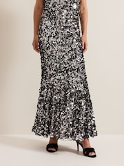 Phase Eight Black Nina Sequin Dress - Image 6 of 7