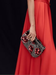 Phase Eight Red Jasleen Satin Dress - Image 4 of 10