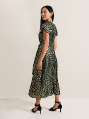 Phase Eight Green Lilani Shimmer Dress - Image 2 of 6