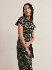 Phase Eight Green Lilani Shimmer Dress - Image 3 of 6