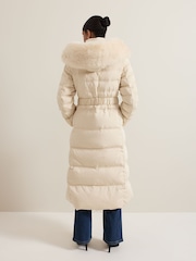 Phase Eight Natural Dixie Long Puffer Coat - Image 2 of 7
