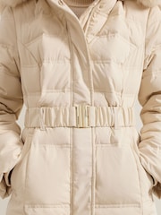 Phase Eight Natural Dixie Long Puffer Coat - Image 5 of 7