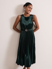 Phase Eight Green Velvet Simara Dress - Image 3 of 7