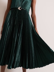 Phase Eight Green Velvet Simara Dress - Image 5 of 7