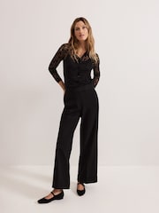 Phase Eight Black Phase Eight Vida Geo Burnout Black Top - Image 3 of 7
