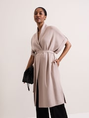Phase Eight Natural Wendy Knit Coat - Image 1 of 7