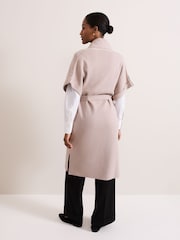 Phase Eight Natural Wendy Knit Coat - Image 2 of 7