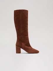 Phase Eight Natural Tan Suede Knee Boots - Image 1 of 6