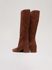 Phase Eight Natural Tan Suede Knee Boots - Image 2 of 6