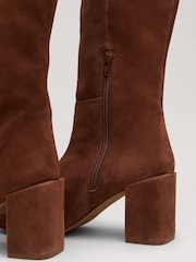 Phase Eight Natural Tan Suede Knee Boots - Image 5 of 6
