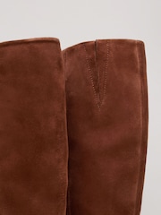 Phase Eight Natural Tan Suede Knee Boots - Image 6 of 6