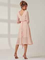 Jolie Moi Natural Embellished Rhinestone Midi Dress - Image 2 of 6