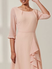 Jolie Moi Natural Embellished Rhinestone Midi Dress - Image 3 of 6