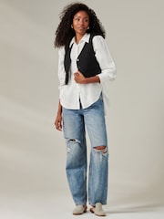 Jolie Moi Black Plain Button Up Waistcoat - Image 4 of 6