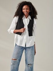 Jolie Moi Black Plain Button Up Waistcoat - Image 5 of 6