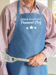 Personalised Denim Personal Chef Apron by Jonnys Sister - Image 1 of 3