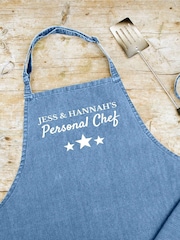 Personalised Denim Personal Chef Apron by Jonnys Sister - Image 3 of 3