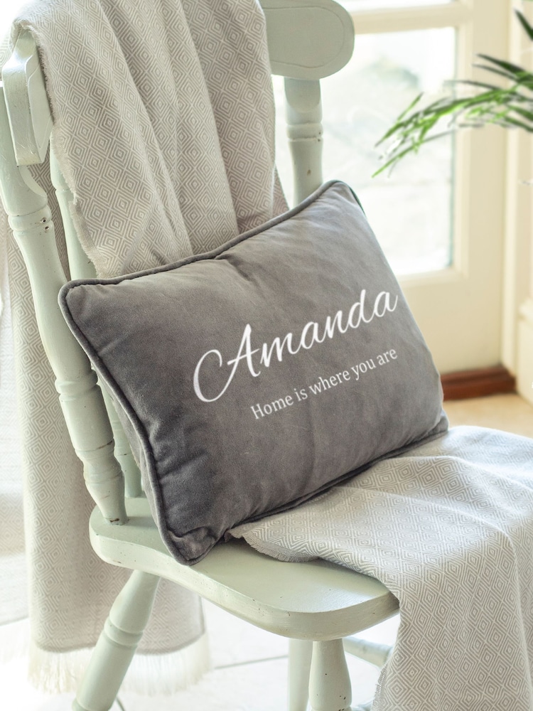 Personalised Velvet Cushion by Jonny's Sister - Image 1 of 4