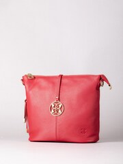 Lakeland Leather Red Cartmel Leather Cross-Body Bag - Image 2 of 8