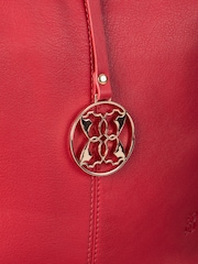 Lakeland Leather Red Cartmel Leather Cross-Body Bag - Image 5 of 8