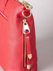 Lakeland Leather Red Cartmel Leather Cross-Body Bag - Image 6 of 8