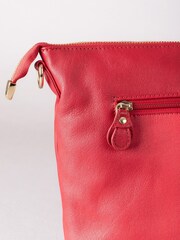 Lakeland Leather Red Cartmel Leather Cross-Body Bag - Image 7 of 8