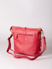 Lakeland Leather Red Cartmel Leather Cross-Body Bag - Image 8 of 8