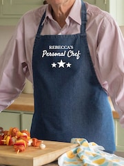 Personalised Denim Personal Chef Apron by Jonnys Sister - Image 1 of 2