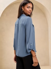 Синий - Блузка с карманами на молнии Lipsy - Image 4 of 4