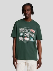 Lyle & Scott Green A Guide To Scotland Graphic 100% Cotton T-Shirt - Image 1 of 5