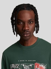 Lyle & Scott Green A Guide To Scotland Graphic 100% Cotton T-Shirt - Image 4 of 5