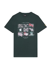 Lyle & Scott Green A Guide To Scotland Graphic 100% Cotton T-Shirt - Image 5 of 5