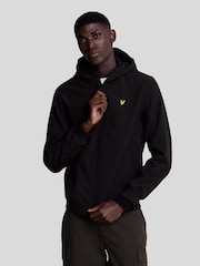 Lyle & Scott Black Fleece Back Softshell Jacket - Image 1 of 5