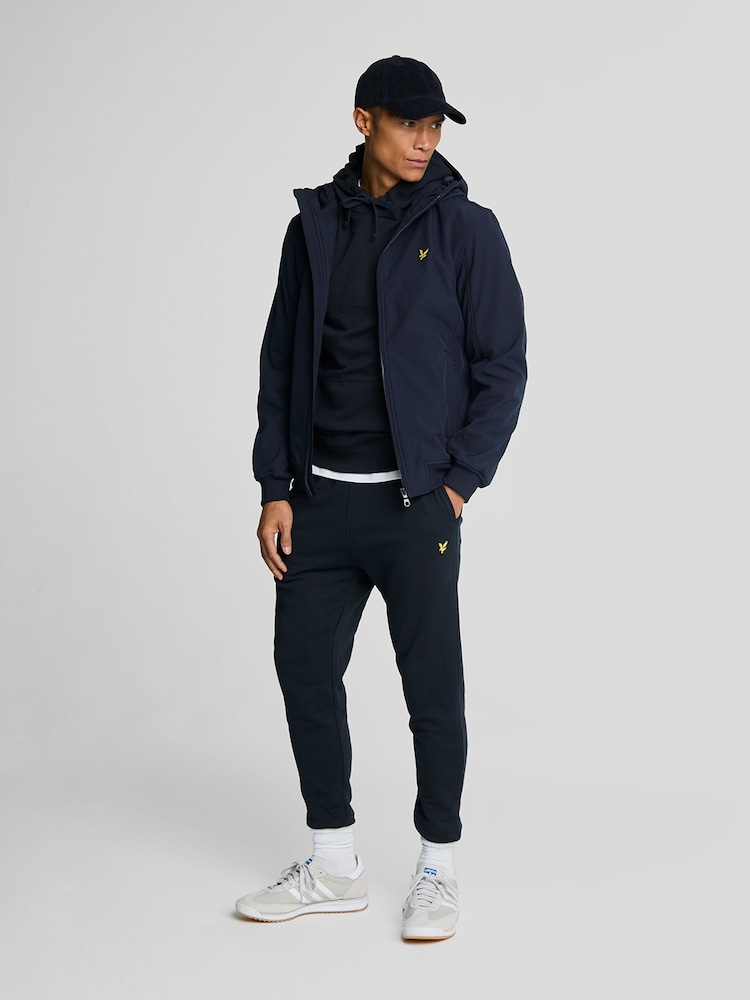 Lyle & Scott Blue Fleece Back Softshell Jacket - Image 2 of 5 Lyle & Scott Blue Fleece Back Softshell Jacket - Image 2 of 5
