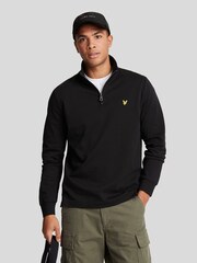 Lyle & Scott Black Interlock Quarter Zip Sweat Top - Image 1 of 5
