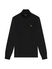 Lyle & Scott Black Interlock Quarter Zip Sweat Top - Image 5 of 5