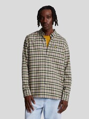 Lyle & Scott Natural Check Flannel 100% Cotton Shirt - Image 1 of 5