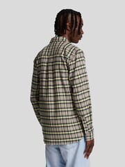 Lyle & Scott Natural Check Flannel 100% Cotton Shirt - Image 3 of 5