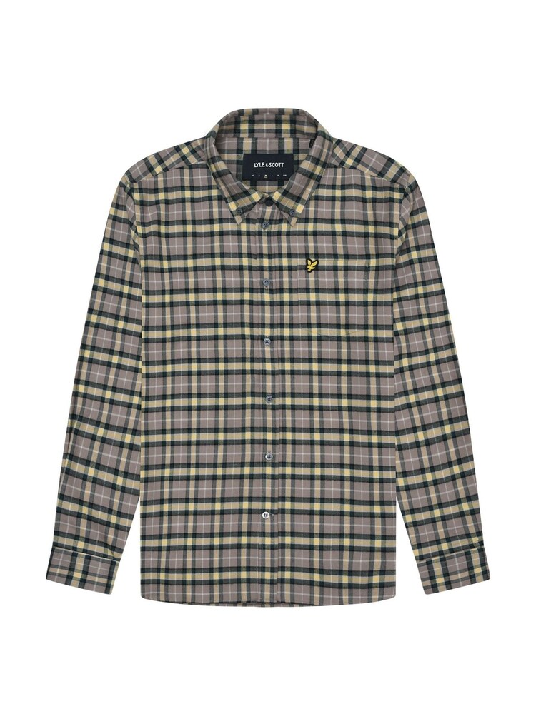 Lyle & Scott Natural Check Flannel 100% Cotton Shirt - Image 5 of 5 Lyle & Scott Natural Check Flannel 100% Cotton Shirt - Image 5 of 5
