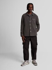 Lyle & Scott Grey Embroidered Fleece Overshirt - Image 2 of 5