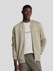 Lyle & Scott Natural Jersey Bomber 100% Cotton Sweatshirt - Image 1 of 1