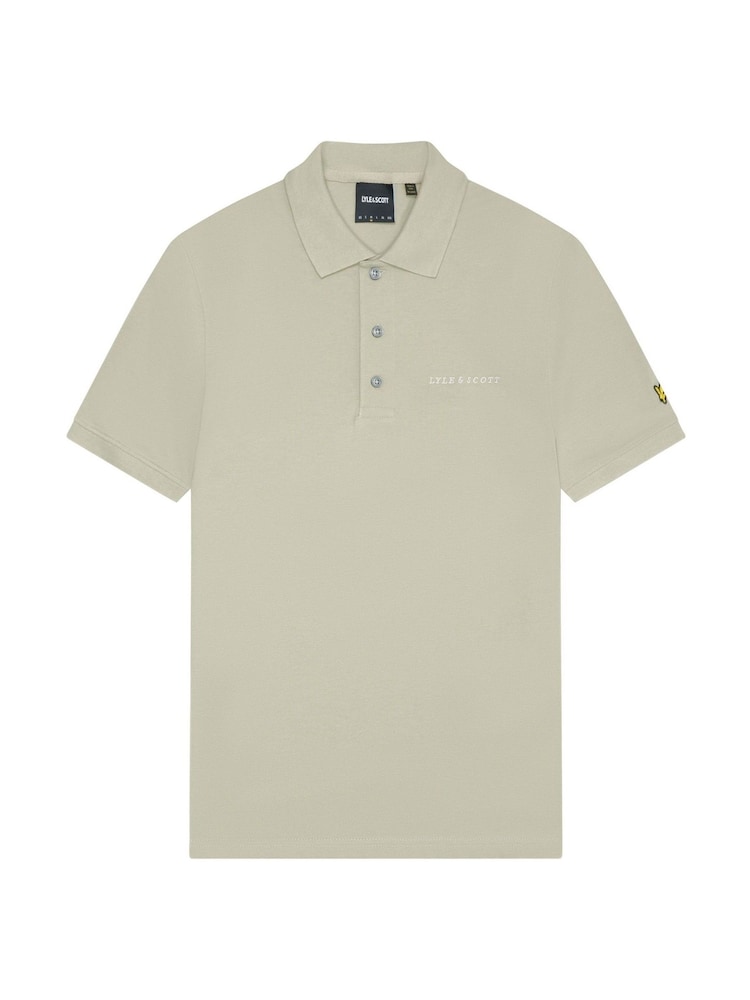 Lyle & Scott Natural Embroidered Polo Shirt - Image 5 of 5 Lyle & Scott Natural Embroidered Polo Shirt - Image 5 of 5