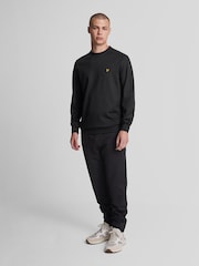 Lyle & Scott Black Crew Neck Fly Sweat Top - Image 2 of 5