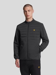 Lyle & Scott Black Hybrid Double Baffle Jacket - Image 1 of 5