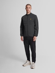 Lyle & Scott Black Hybrid Double Baffle Jacket - Image 2 of 5