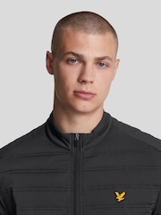 Lyle & Scott Black Hybrid Double Baffle Jacket - Image 4 of 5