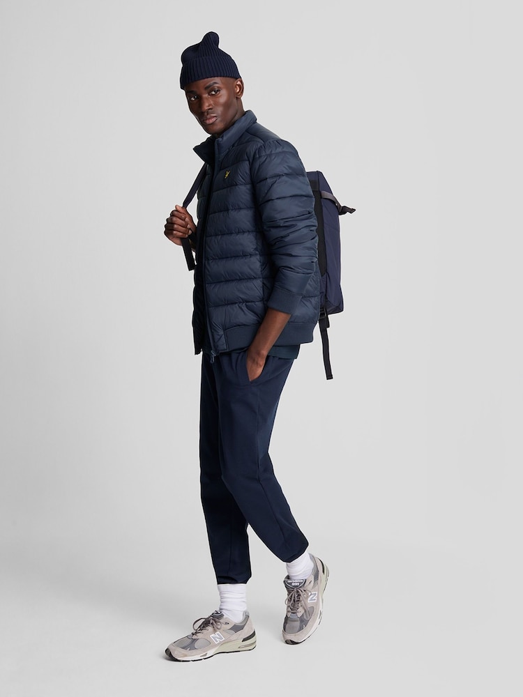 Lyle & Scott Blue Funnel Neck Wadded Jacket - Image 2 of 5